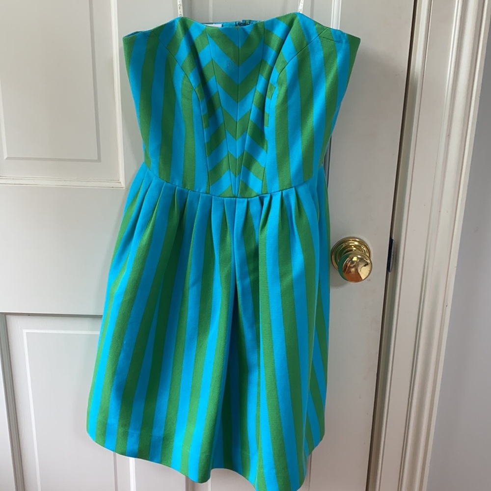 Lilly Pulitzer Striped Dress Blue and Green